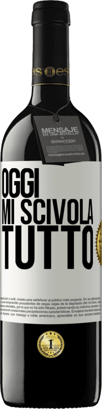 39,95 € Spedizione Gratuita | Vino rosso Edizione RED MBE Riserva Oggi mi scivola tutto Etichetta Bianca. Etichetta personalizzabile Riserva 12 Mesi Raccogliere 2015 Tempranillo