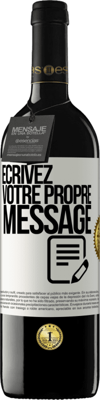 39,95 € Envoi gratuit | Vin rouge Édition RED MBE Réserve Écrivez votre propre message Étiquette Blanche. Étiquette personnalisable Réserve 12 Mois Récolte 2015 Tempranillo