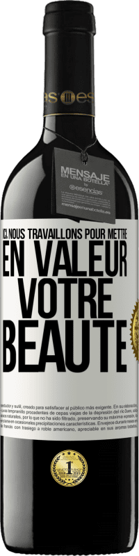 39,95 € Envoi gratuit | Vin rouge Édition RED MBE Réserve Ici, nous travaillons pour mettre en valeur votre beauté Étiquette Blanche. Étiquette personnalisable Réserve 12 Mois Récolte 2015 Tempranillo