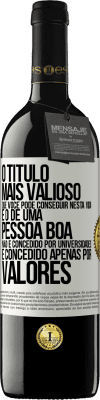 39,95 € Envio grátis | Vinho tinto Edição RED MBE Reserva O título mais valioso que você pode conseguir nesta vida é o de uma pessoa boa, não é concedido por universidades, é Etiqueta Branca. Etiqueta personalizável Reserva 12 Meses Colheita 2014 Tempranillo