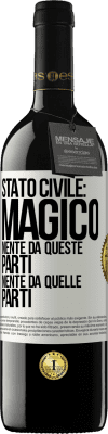 39,95 € Spedizione Gratuita | Vino rosso Edizione RED MBE Riserva Stato civile: magico. Niente da queste parti, niente da quelle parti Etichetta Bianca. Etichetta personalizzabile Riserva 12 Mesi Raccogliere 2015 Tempranillo