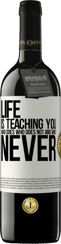 39,95 € Free Shipping | Red Wine RED Edition MBE Reserve Life is teaching you who does, who does not and who never White Label. Customizable label Reserve 12 Months Harvest 2014 Tempranillo