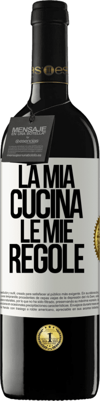 39,95 € Spedizione Gratuita | Vino rosso Edizione RED MBE Riserva La mia cucina, le mie regole Etichetta Bianca. Etichetta personalizzabile Riserva 12 Mesi Raccogliere 2014 Tempranillo