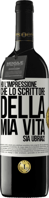 39,95 € Spedizione Gratuita | Vino rosso Edizione RED MBE Riserva Ho l'impressione che lo scrittore della mia vita sia ubriaco Etichetta Bianca. Etichetta personalizzabile Riserva 12 Mesi Raccogliere 2014 Tempranillo