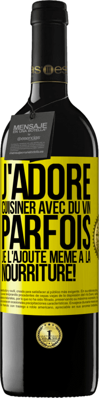 39,95 € Envoi gratuit | Vin rouge Édition RED MBE Réserve J'adore cuisiner avec du vin. Parfois je l'ajoute même à la nourriture! Étiquette Jaune. Étiquette personnalisable Réserve 12 Mois Récolte 2015 Tempranillo