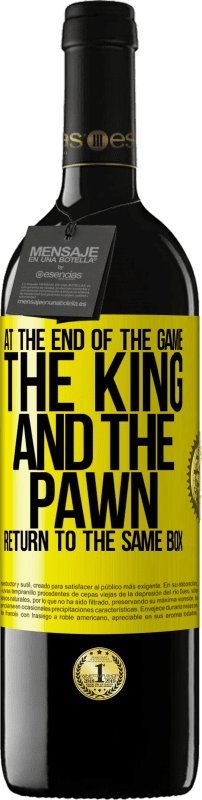 39,95 € Free Shipping | Red Wine RED Edition MBE Reserve At the end of the game, the king and the pawn return to the same box Yellow Label. Customizable label Reserve 12 Months Harvest 2016 Tempranillo