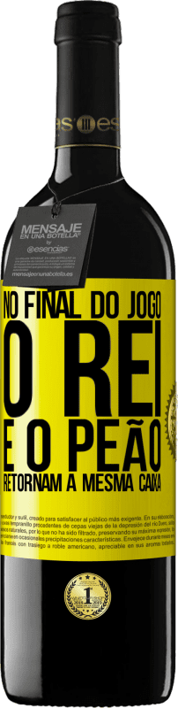 39,95 € Envio grátis | Vinho tinto Edição RED MBE Reserva No final do jogo, o rei e o peão retornam à mesma caixa Etiqueta Amarela. Etiqueta personalizável Reserva 12 Meses Colheita 2015 Tempranillo