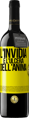 39,95 € Spedizione Gratuita | Vino rosso Edizione RED MBE Riserva L'invidia è l'ulcera dell'anima Etichetta Gialla. Etichetta personalizzabile Riserva 12 Mesi Raccogliere 2016 Tempranillo