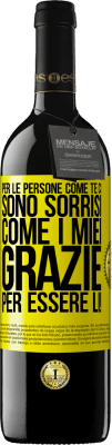 39,95 € Spedizione Gratuita | Vino rosso Edizione RED MBE Riserva Per le persone come te ci sono sorrisi come i miei. Grazie per essere lì! Etichetta Gialla. Etichetta personalizzabile Riserva 12 Mesi Raccogliere 2016 Tempranillo