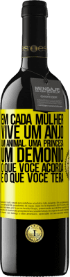 39,95 € Envio grátis | Vinho tinto Edição RED MBE Reserva Em cada mulher vive um anjo, um animal, uma princesa, um demônio. O que você acorda é o que você terá Etiqueta Amarela. Etiqueta personalizável Reserva 12 Meses Colheita 2014 Tempranillo