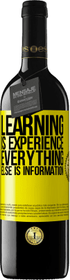 39,95 € 免费送货 | 红酒 RED版 MBE 预订 学习就是经验。其他一切都是信息 黄色标签. 可自定义的标签 预订 12 个月 收成 2016 Tempranillo