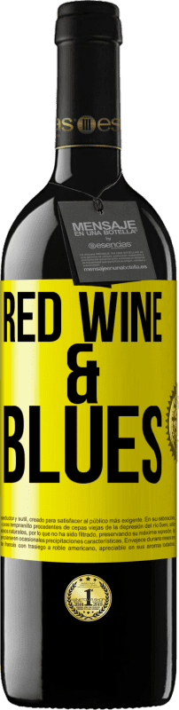 39,95 € Бесплатная доставка | Красное вино Издание RED MBE Бронировать Red wine & Blues Желтая этикетка. Настраиваемая этикетка Бронировать 12 Месяцы Урожай 2014 Tempranillo