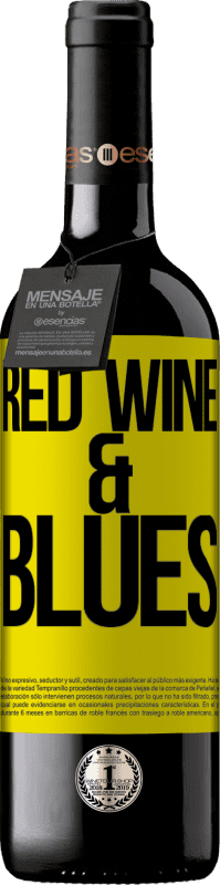 39,95 € Envoi gratuit | Vin rouge Édition RED MBE Réserve Red wine & Blues Étiquette Jaune. Étiquette personnalisable Réserve 12 Mois Récolte 2014 Tempranillo