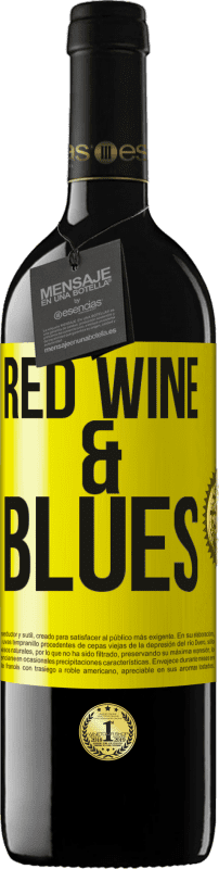 39,95 € Envío gratis | Vino Tinto Edición RED MBE Reserva Red wine & Blues Etiqueta Amarilla. Etiqueta personalizable Reserva 12 Meses Cosecha 2014 Tempranillo