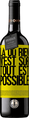 39,95 € Envoi gratuit | Vin rouge Édition RED MBE Réserve Là où rien n'est sûr, tout est possible Étiquette Jaune. Étiquette personnalisable Réserve 12 Mois Récolte 2015 Tempranillo