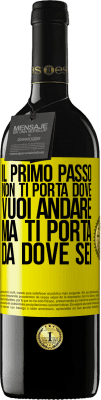 39,95 € Spedizione Gratuita | Vino rosso Edizione RED MBE Riserva Il primo passo non ti porta dove vuoi andare, ma ti porta da dove sei Etichetta Gialla. Etichetta personalizzabile Riserva 12 Mesi Raccogliere 2015 Tempranillo