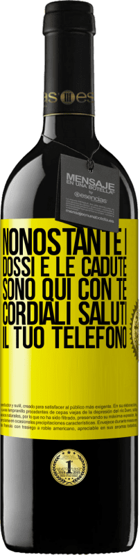 39,95 € Spedizione Gratuita | Vino rosso Edizione RED MBE Riserva Nonostante i dossi e le cadute, sono qui con te. Cordiali saluti, il tuo telefono Etichetta Gialla. Etichetta personalizzabile Riserva 12 Mesi Raccogliere 2015 Tempranillo