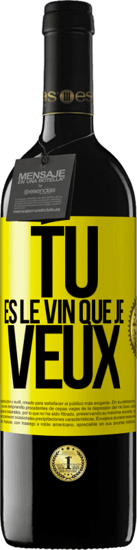 39,95 € Envoi gratuit | Vin rouge Édition RED MBE Réserve Tu es le vin que je veux Étiquette Jaune. Étiquette personnalisable Réserve 12 Mois Récolte 2014 Tempranillo
