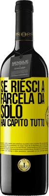 39,95 € Spedizione Gratuita | Vino rosso Edizione RED MBE Riserva Se riesci a farcela da solo, hai capito tutto Etichetta Gialla. Etichetta personalizzabile Riserva 12 Mesi Raccogliere 2014 Tempranillo