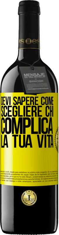 39,95 € Spedizione Gratuita | Vino rosso Edizione RED MBE Riserva Devi sapere come scegliere chi complica la tua vita Etichetta Gialla. Etichetta personalizzabile Riserva 12 Mesi Raccogliere 2015 Tempranillo