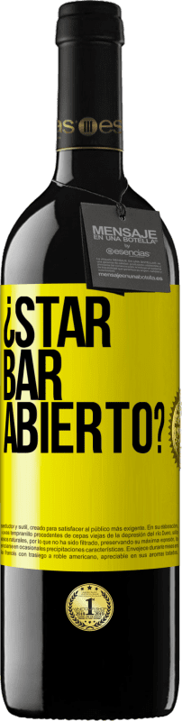 39,95 € 免费送货 | 红酒 RED版 MBE 预订 ¿STAR BAR abierto? 黄色标签. 可自定义的标签 预订 12 个月 收成 2014 Tempranillo