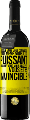 39,95 € Envoi gratuit | Vin rouge Édition RED MBE Réserve Lorsque vous vous connaissez vous même vous êtes puissant. Lorsque vous vous acceptez vous êtes invincible Étiquette Jaune. Étiquette personnalisable Réserve 12 Mois Récolte 2014 Tempranillo