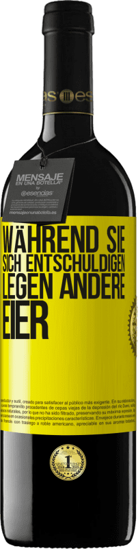 39,95 € Kostenloser Versand | Rotwein RED Ausgabe MBE Reserve Während Sie sich entschuldigen, legen andere Eier Gelbes Etikett. Anpassbares Etikett Reserve 12 Monate Ernte 2015 Tempranillo