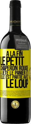 39,95 € Envoi gratuit | Vin rouge Édition RED MBE Réserve À la fin le petit chaperon rouge a jeté le panier et elle est partie avec le loup Étiquette Jaune. Étiquette personnalisable Réserve 12 Mois Récolte 2014 Tempranillo