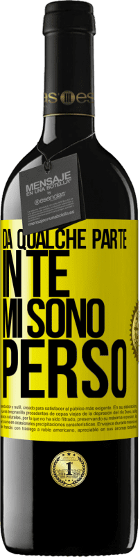 39,95 € Spedizione Gratuita | Vino rosso Edizione RED MBE Riserva Da qualche parte in te mi sono perso Etichetta Gialla. Etichetta personalizzabile Riserva 12 Mesi Raccogliere 2015 Tempranillo