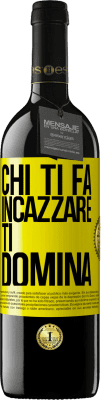 39,95 € Spedizione Gratuita | Vino rosso Edizione RED MBE Riserva Chi ti fa incazzare, ti domina Etichetta Gialla. Etichetta personalizzabile Riserva 12 Mesi Raccogliere 2016 Tempranillo