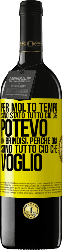 39,95 € Spedizione Gratuita | Vino rosso Edizione RED MBE Riserva Per molto tempo sono stato tutto ciò che potevo. Un brindisi, perché ora sono tutto ciò che voglio Etichetta Gialla. Etichetta personalizzabile Riserva 12 Mesi Raccogliere 2015 Tempranillo