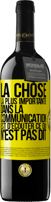 39,95 € Envoi gratuit | Vin rouge Édition RED MBE Réserve La chose la plus importante dans la communication est d'écouter ce qui n'est pas dit Étiquette Jaune. Étiquette personnalisable Réserve 12 Mois Récolte 2014 Tempranillo