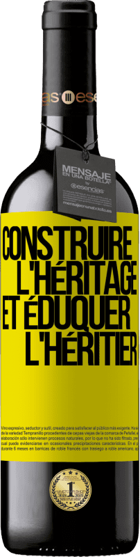 39,95 € Envoi gratuit | Vin rouge Édition RED MBE Réserve Construis l'héritage et élève l'héritier Étiquette Jaune. Étiquette personnalisable Réserve 12 Mois Récolte 2015 Tempranillo