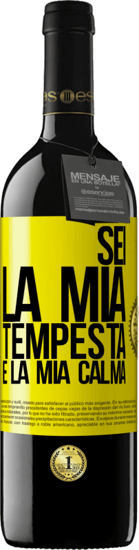 39,95 € Spedizione Gratuita | Vino rosso Edizione RED MBE Riserva Sei la mia tempesta e la mia calma Etichetta Gialla. Etichetta personalizzabile Riserva 12 Mesi Raccogliere 2016 Tempranillo