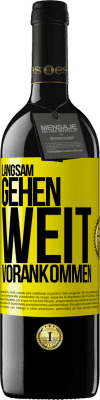 39,95 € Kostenloser Versand | Rotwein RED Ausgabe MBE Reserve Langsam gehen. Weit vorankommen Gelbes Etikett. Anpassbares Etikett Reserve 12 Monate Ernte 2014 Tempranillo