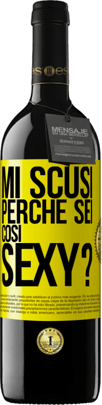 39,95 € Spedizione Gratuita | Vino rosso Edizione RED MBE Riserva Mi scusi, perché sei così sexy? Etichetta Gialla. Etichetta personalizzabile Riserva 12 Mesi Raccogliere 2015 Tempranillo