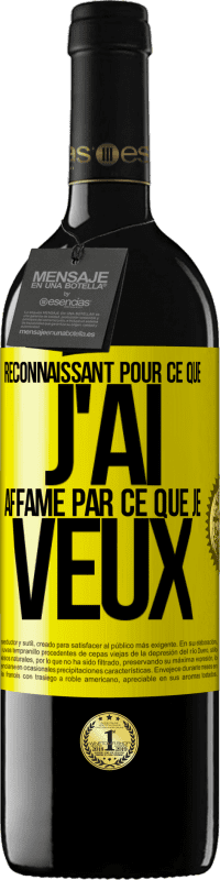 39,95 € Envoi gratuit | Vin rouge Édition RED MBE Réserve Reconnaissant pour ce que j'ai, affamé par ce que je veux Étiquette Jaune. Étiquette personnalisable Réserve 12 Mois Récolte 2016 Tempranillo