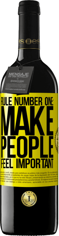 39,95 € Free Shipping | Red Wine RED Edition MBE Reserve Rule number one: make people feel important Yellow Label. Customizable label Reserve 12 Months Harvest 2014 Tempranillo