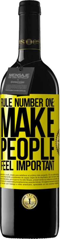 39,95 € Free Shipping | Red Wine RED Edition MBE Reserve Rule number one: make people feel important Yellow Label. Customizable label Reserve 12 Months Harvest 2015 Tempranillo