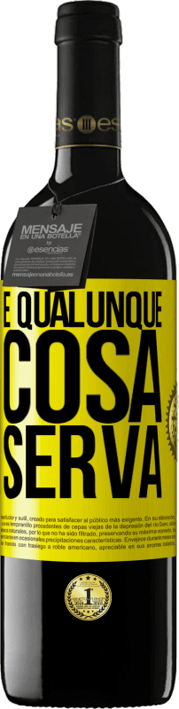 39,95 € Spedizione Gratuita | Vino rosso Edizione RED MBE Riserva E qualunque cosa serva Etichetta Gialla. Etichetta personalizzabile Riserva 12 Mesi Raccogliere 2016 Tempranillo