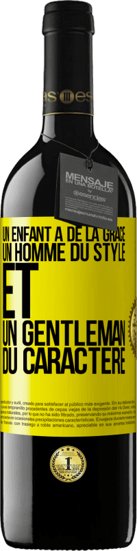 39,95 € Envoi gratuit | Vin rouge Édition RED MBE Réserve Un enfant a de la grâce, un homme du style et un gentleman du caractère Étiquette Jaune. Étiquette personnalisable Réserve 12 Mois Récolte 2015 Tempranillo