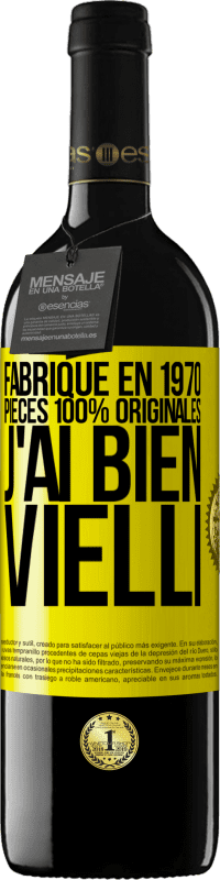 39,95 € Envoi gratuit | Vin rouge Édition RED MBE Réserve Fabriqué en 1970, pièces 100% originales. J'ai bien vielli Étiquette Jaune. Étiquette personnalisable Réserve 12 Mois Récolte 2014 Tempranillo