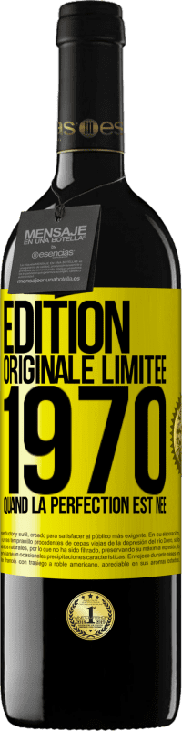 39,95 € Envoi gratuit | Vin rouge Édition RED MBE Réserve Édition Originale Limitée 1970. Quand la perfection est née Étiquette Jaune. Étiquette personnalisable Réserve 12 Mois Récolte 2015 Tempranillo