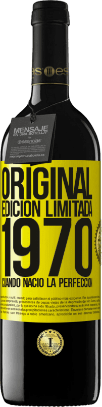 39,95 € Envío gratis | Vino Tinto Edición RED MBE Reserva Original. Edición Limitada. 1970. Cuando nació la perfección Etiqueta Amarilla. Etiqueta personalizable Reserva 12 Meses Cosecha 2015 Tempranillo