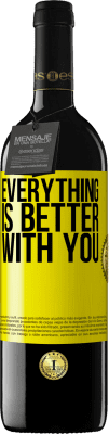 39,95 € 送料無料 | 赤ワイン REDエディション MBE 予約する あなたと一緒にすべてが良いです 黄色のラベル. カスタマイズ可能なラベル 予約する 12 月 収穫 2016 Tempranillo