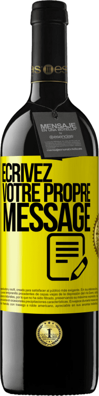 39,95 € Envoi gratuit | Vin rouge Édition RED MBE Réserve Écrivez votre propre message Étiquette Jaune. Étiquette personnalisable Réserve 12 Mois Récolte 2015 Tempranillo