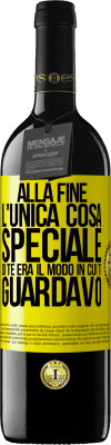 39,95 € Spedizione Gratuita | Vino rosso Edizione RED MBE Riserva Alla fine l'unica cosa speciale di te era il modo in cui ti guardavo Etichetta Gialla. Etichetta personalizzabile Riserva 12 Mesi Raccogliere 2014 Tempranillo