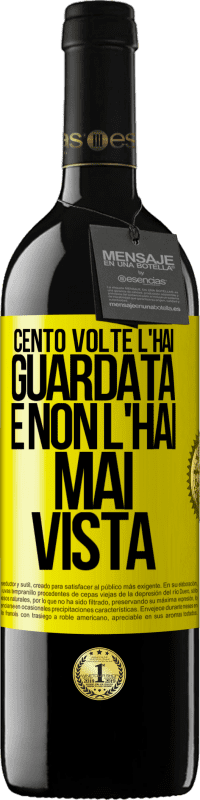 39,95 € Spedizione Gratuita | Vino rosso Edizione RED MBE Riserva Cento volte l'hai guardata e non l'hai mai vista Etichetta Gialla. Etichetta personalizzabile Riserva 12 Mesi Raccogliere 2015 Tempranillo