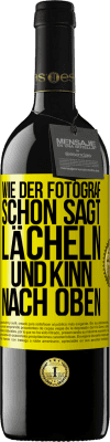 39,95 € Kostenloser Versand | Rotwein RED Ausgabe MBE Reserve Wie der Fotograf schon sagt, lächeln und Kinn nach oben Gelbes Etikett. Anpassbares Etikett Reserve 12 Monate Ernte 2014 Tempranillo