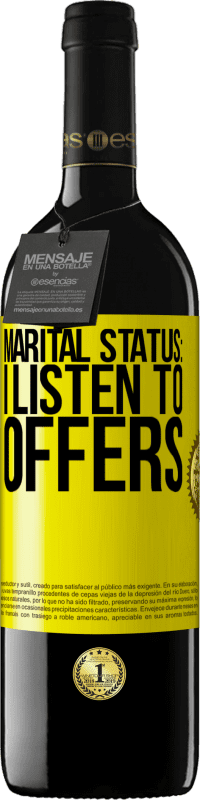39,95 € Free Shipping | Red Wine RED Edition MBE Reserve Marital status: I listen to offers Yellow Label. Customizable label Reserve 12 Months Harvest 2016 Tempranillo